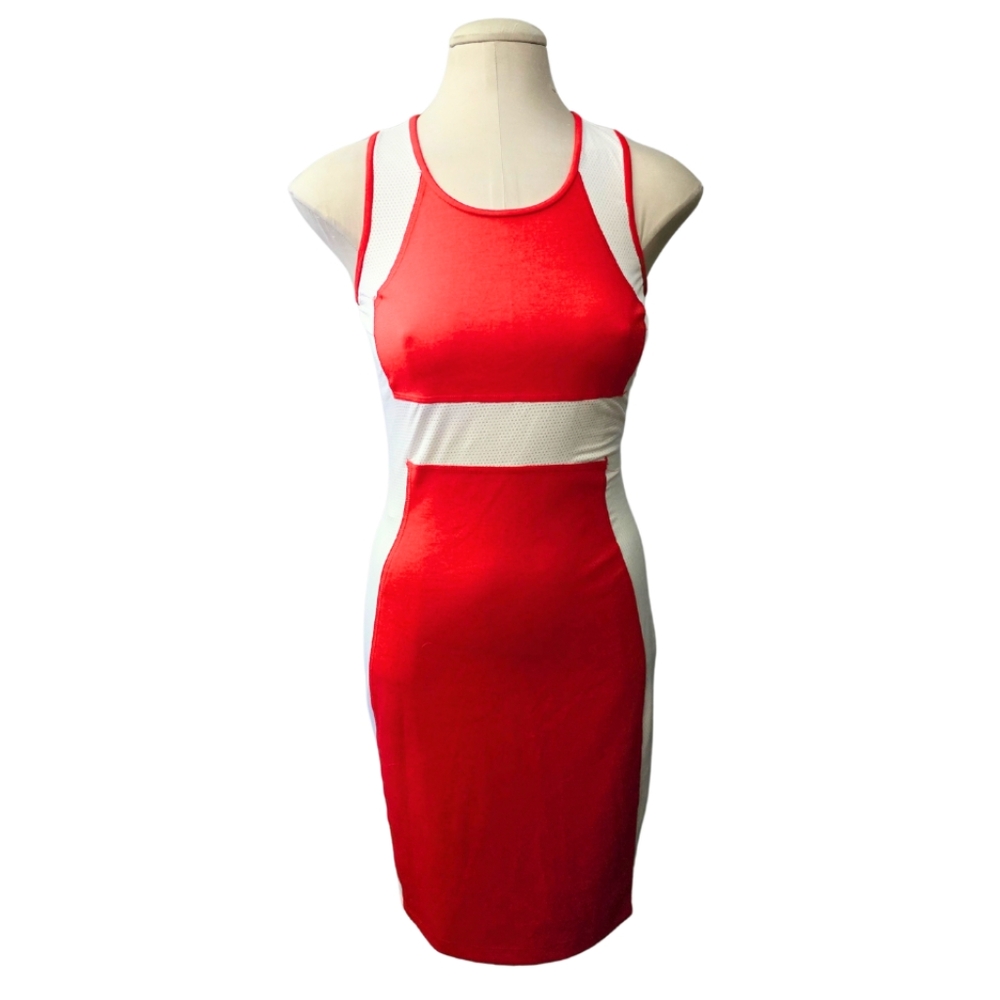 W118 Walter Baker Lynn Dress Red/White XS Extra Small